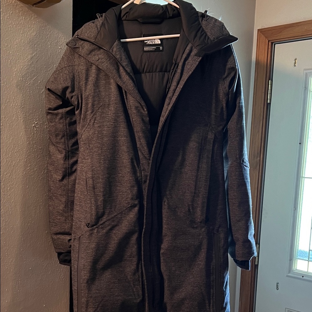 The North Face Heather Grey Hooded Coat